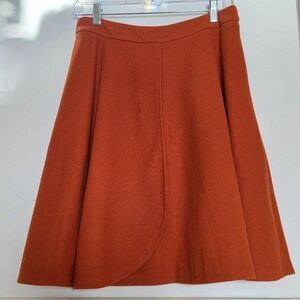 orange fleece A-line skirt size M